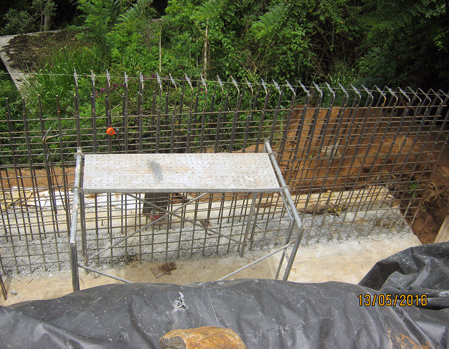 Construction of Retaining Wall on Tennekumbura Rikillagaskada - Ragala road for 46+000 to 58+000km 